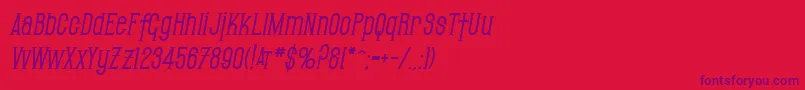 SfGothicanBoldOblique Font – Purple Fonts on Red Background