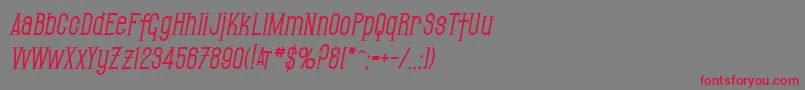 フォントSfGothicanBoldOblique – 赤い文字の灰色の背景