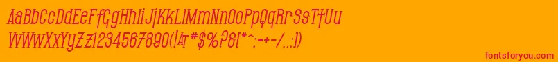 SfGothicanBoldOblique Font – Red Fonts on Orange Background