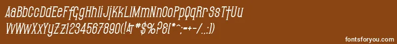 SfGothicanBoldOblique Font – White Fonts on Brown Background
