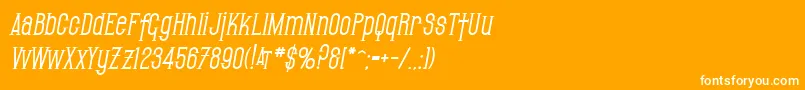 フォントSfGothicanBoldOblique – オレンジの背景に白い文字
