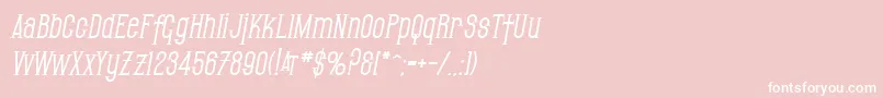 SfGothicanBoldOblique Font – White Fonts on Pink Background