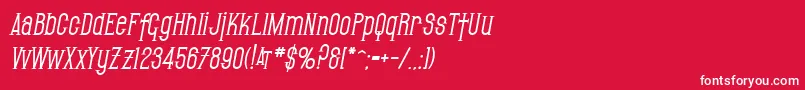 SfGothicanBoldOblique Font – White Fonts on Red Background
