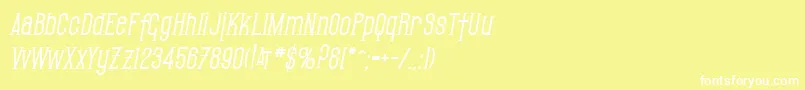 SfGothicanBoldOblique Font – White Fonts on Yellow Background