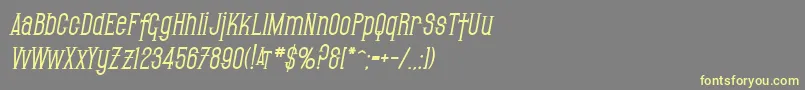 SfGothicanBoldOblique Font – Yellow Fonts on Gray Background