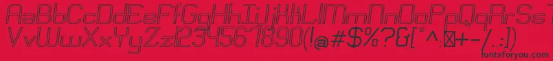 EngadiRegularoutlineoblique Font – Black Fonts on Red Background