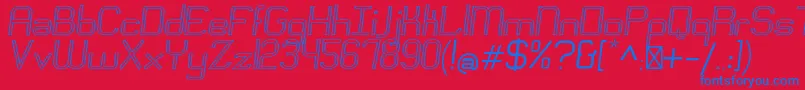 EngadiRegularoutlineoblique Font – Blue Fonts on Red Background