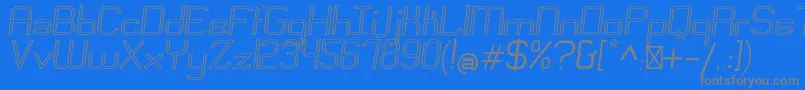 EngadiRegularoutlineoblique Font – Gray Fonts on Blue Background