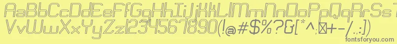 EngadiRegularoutlineoblique Font – Gray Fonts on Yellow Background