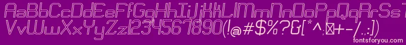 fuente EngadiRegularoutlineoblique – Fuentes Rosadas Sobre Fondo Morado