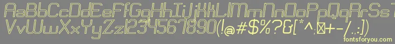 EngadiRegularoutlineoblique Font – Yellow Fonts on Gray Background