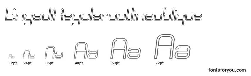 Размеры шрифта EngadiRegularoutlineoblique