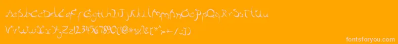 FarsiInspired Font – Pink Fonts on Orange Background