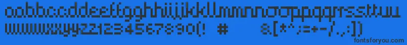 Handy00 Font – Black Fonts on Blue Background
