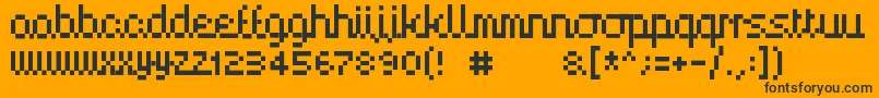 Handy00 Font – Black Fonts on Orange Background