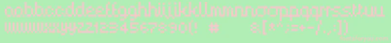 Шрифт Handy00 – розовые шрифты на зелёном фоне