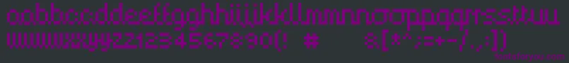 Czcionka Handy00 – fioletowe czcionki na czarnym tle