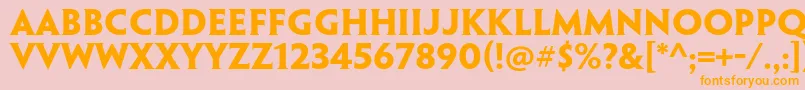 PenumbrahalfserifstdBold Font – Orange Fonts on Pink Background