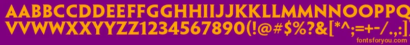 PenumbrahalfserifstdBold Font – Orange Fonts on Purple Background