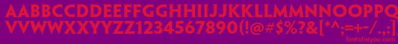 PenumbrahalfserifstdBold Font – Red Fonts on Purple Background