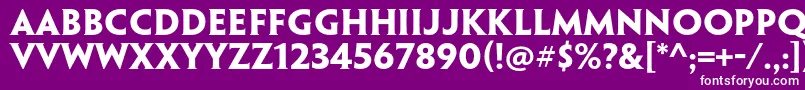 フォントPenumbrahalfserifstdBold – 紫の背景に白い文字