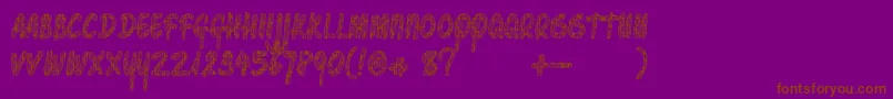 Pawnshoppretty Font – Brown Fonts on Purple Background