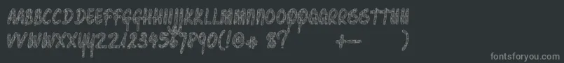 Pawnshoppretty Font – Gray Fonts on Black Background