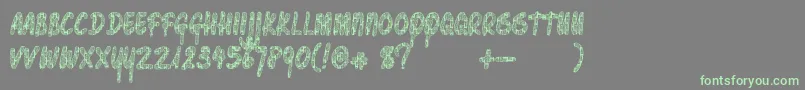 Pawnshoppretty Font – Green Fonts on Gray Background