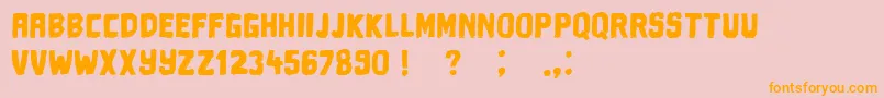 Drivingaround Font – Orange Fonts on Pink Background