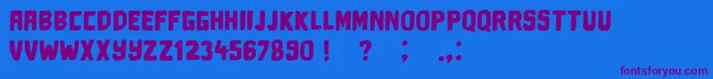 Lisätietoja Drivingaround-fontista Drivingaround-fontti – violetit fontit sinisellä taustalla