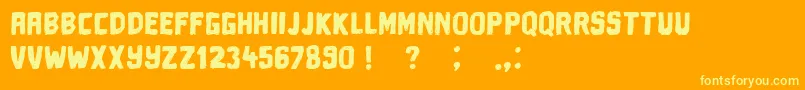 Drivingaround Font – Yellow Fonts on Orange Background