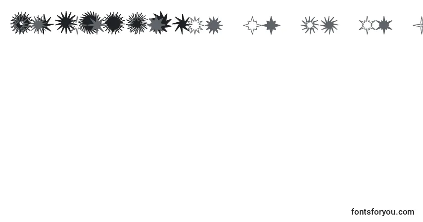 Czcionka Starsplt – alfabet, cyfry, specjalne znaki