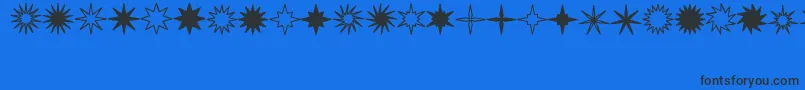 Starsplt Font – Black Fonts on Blue Background