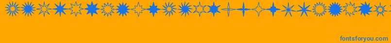Starsplt Font – Blue Fonts on Orange Background