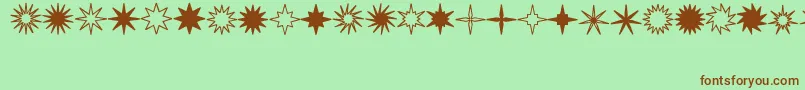 Starsplt Font – Brown Fonts on Green Background