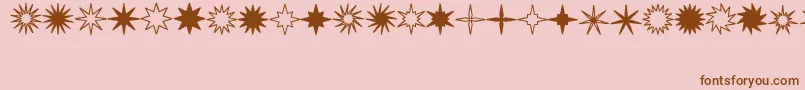 Starsplt Font – Brown Fonts on Pink Background