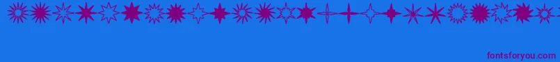 Starsplt Font – Purple Fonts on Blue Background