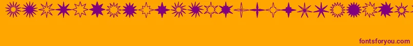 Starsplt Font – Purple Fonts on Orange Background