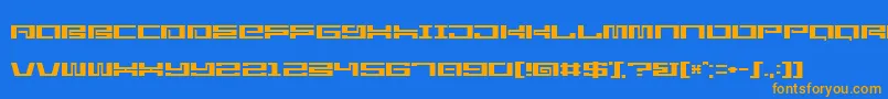 StarlightseedCitysightseeing Font – Orange Fonts on Blue Background