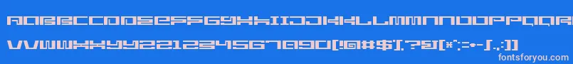StarlightseedCitysightseeing-Schriftart – Rosa Schriften auf blauem Hintergrund