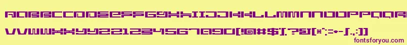 StarlightseedCitysightseeing Font – Purple Fonts on Yellow Background