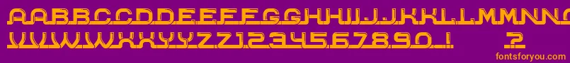 Connected Font – Orange Fonts on Purple Background