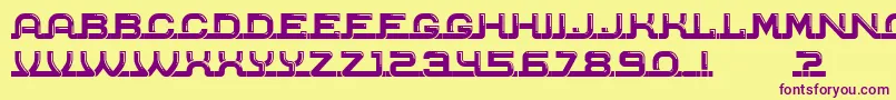 Connected Font – Purple Fonts on Yellow Background