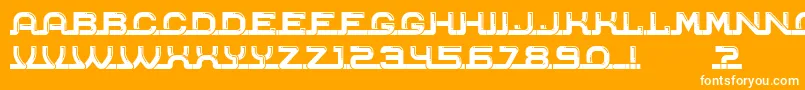 フォントConnected – オレンジの背景に白い文字