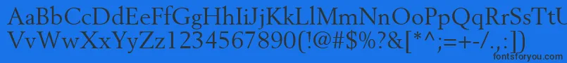 CortexSsi-Schriftart – Schwarze Schriften auf blauem Hintergrund