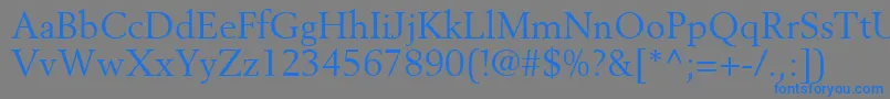 フォントCortexSsi – 灰色の背景に青い文字