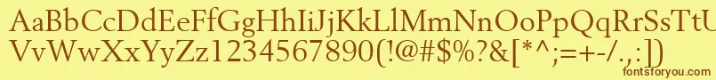 CortexSsi Font – Brown Fonts on Yellow Background