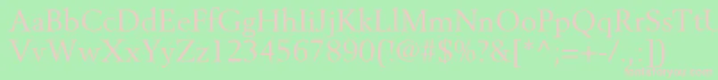 フォントCortexSsi – 緑の背景にピンクのフォント