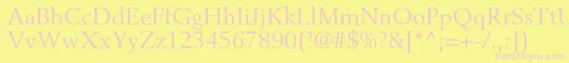 CortexSsi-Schriftart – Rosa Schriften auf gelbem Hintergrund