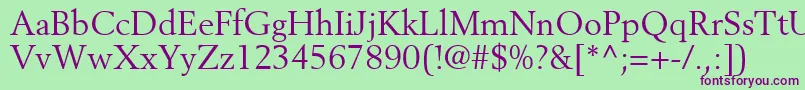 CortexSsi-Schriftart – Violette Schriften auf grünem Hintergrund